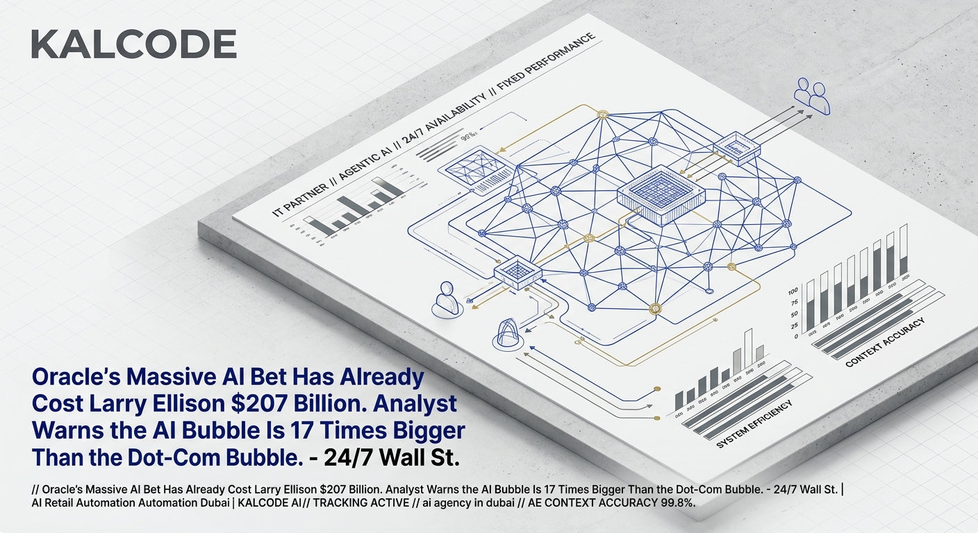 Oracle's Massive AI Bet Has Already Cost Larry Ellison $207 Billion. Analyst Warns the AI Bubble Is 17 Times Bigger Than the Dot-Com Bubble. - 24/7 Wall St. | AI Retail Automation Automation Dubai | KALCODE AI