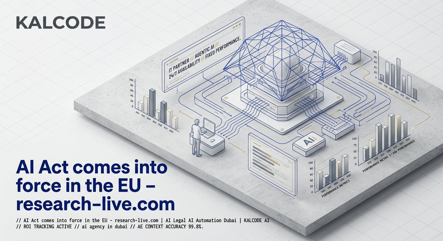 AI Act comes into force in the EU - research-live.com | AI Legal AI Automation Dubai | KALCODE AI
