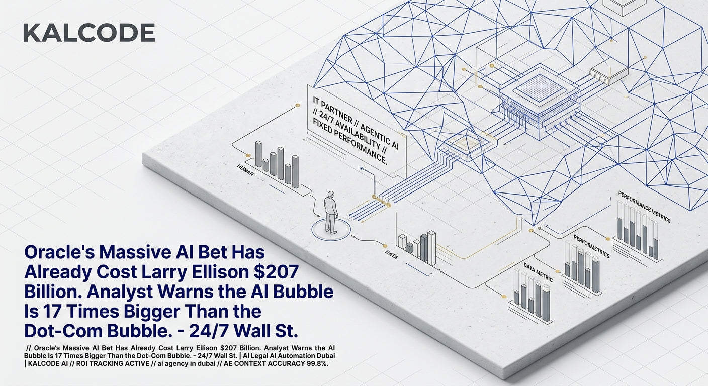 Oracle's Massive AI Bet Has Already Cost Larry Ellison $207 Billion. Analyst Warns the AI Bubble Is 17 Times Bigger Than the Dot-Com Bubble. - 24/7 Wall St. | AI Legal AI Automation Dubai | KALCODE AI