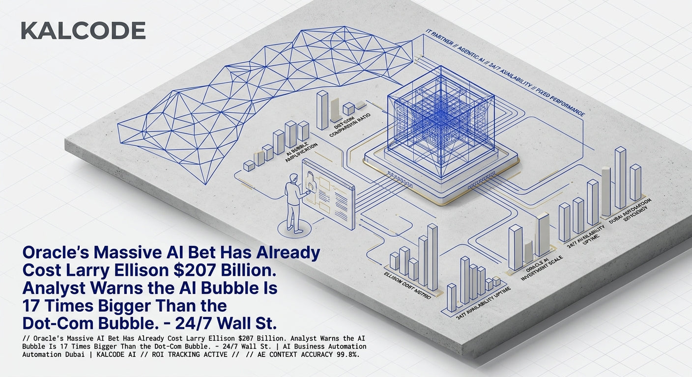 Oracle's Massive AI Bet Has Already Cost Larry Ellison $207 Billion. Analyst Warns the AI Bubble Is 17 Times Bigger Than the Dot-Com Bubble. - 24/7 Wall St. | AI Business Automation Automation Dubai | KALCODE AI