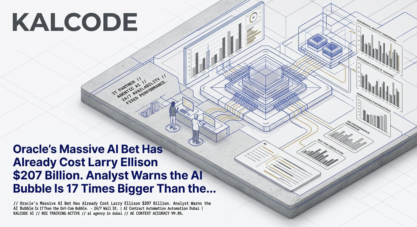 Oracle's Massive AI Bet Has Already Cost Larry Ellison $207 Billion. Analyst Warns the AI Bubble Is 17 Times Bigger Than the Dot-Com Bubble. - 24/7 Wall St. | AI Contract Automation Automation Dubai | KALCODE AI