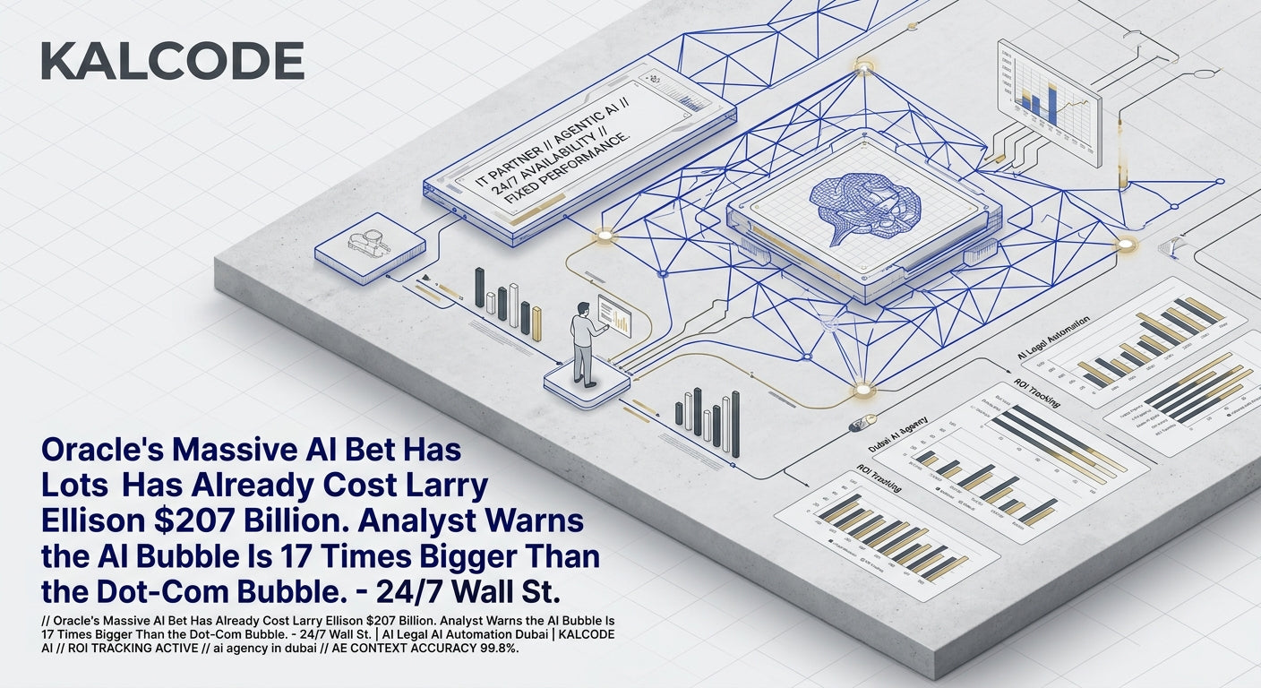 Oracle's Massive AI Bet Has Already Cost Larry Ellison $207 Billion. Analyst Warns the AI Bubble Is 17 Times Bigger Than the Dot-Com Bubble. - 24/7 Wall St. | AI Legal AI Automation Dubai | KALCODE AI