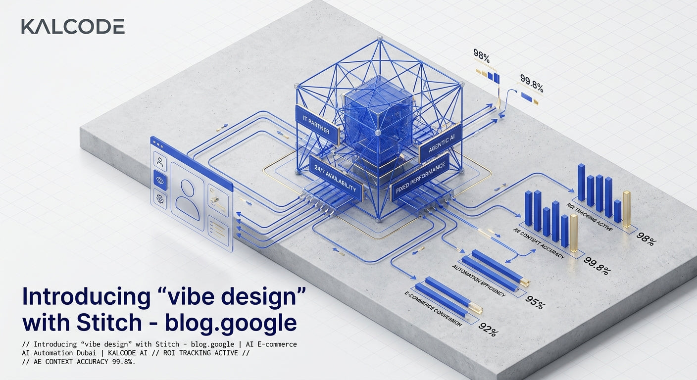 Introducing “vibe design” with Stitch - blog.google | AI E-commerce AI Automation Dubai | KALCODE AI